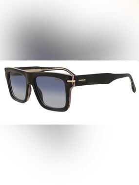 Carrera Black Sunglasses with Gradient Blue Lenses and Red-White Trim w/ case